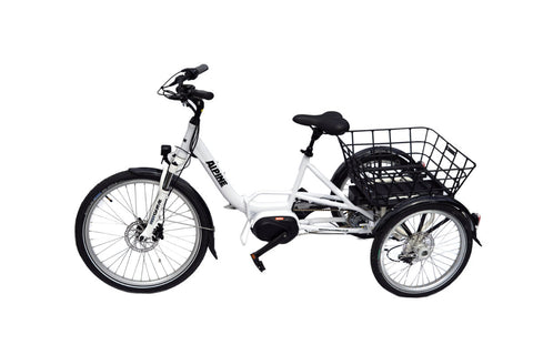 Alpine Electric Bikes - Premium Folding Electric Trike - e Tricycle Mobility Scooter
